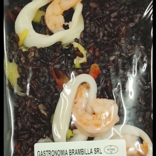 Riso nero gamberi e totani 300g Brambilla